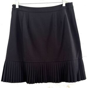 Y2K Asymmetric Flirty Pleated Hem Skirt The Limited Stretch Black Size 6